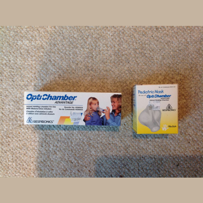 Picture of Opti Chamber & Pediatric Mask Used FREE